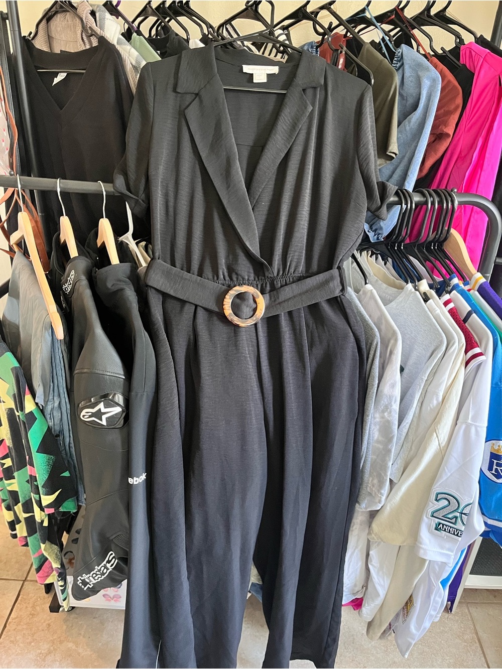 Monteau Black Garment with Gold Logo Tag